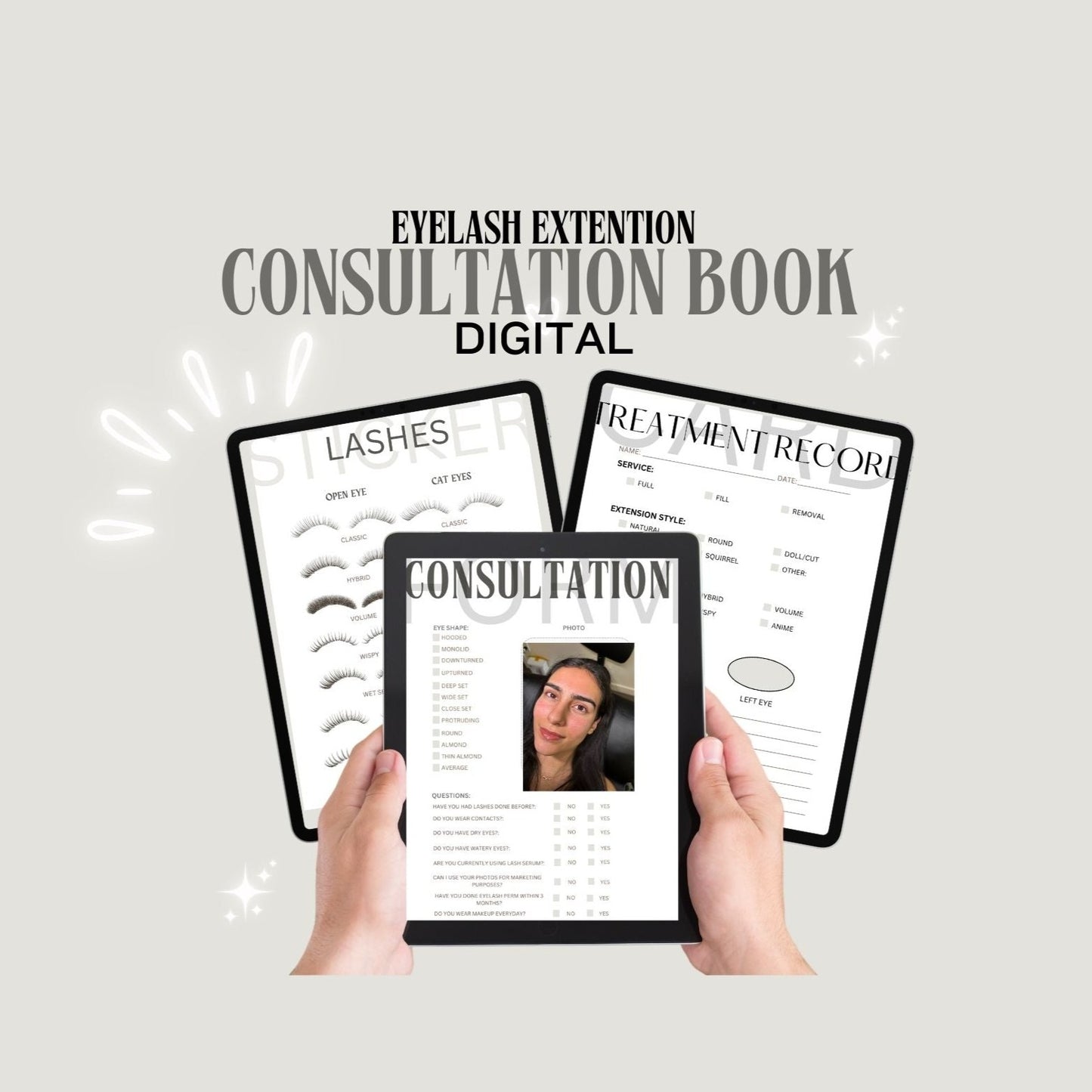 Digital Eyelash Extension Consultation Book