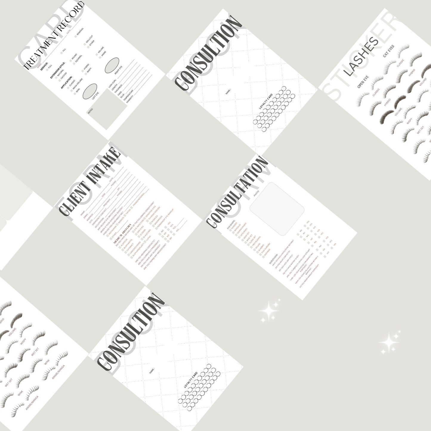 Digital Eyelash Extension Consultation Book