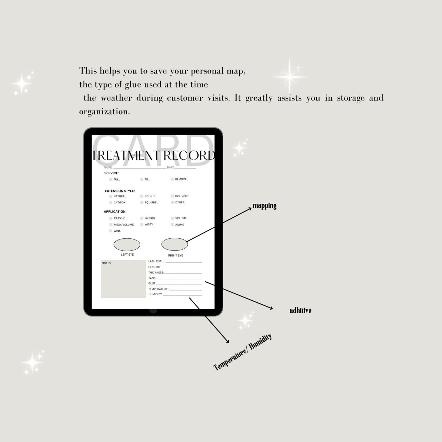 Digital Eyelash Extension Consultation Book